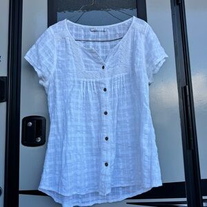 Prana White Tshirt Blouse